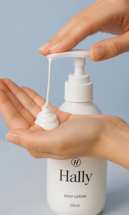 Person Applying Lotion